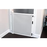 Retract-A-Gate 52 Inch White Retractable Baby and Dog Gate, Made in USA | The original certified retractable gate for top &amp; bottom stairs; 200lb push-out force, angled installs, wide, tall, &amp; sleek