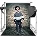 Photo Backdrop, econious 6x8ft Retro Brick Wall Wood Floor Backdrop for Photography, Resistant Fleece-Like Cloth Fabric, with Rod Pocket (Backdrop Only)