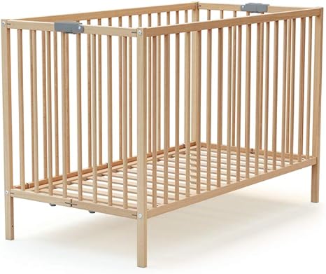 Lit Bebe Pliant 60x1 Webaby Hetre Verni Amazon Fr Bebes Puericulture