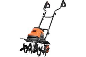 VEVOR Corded Electric Tiller, 18 Inch Tilling Width Garden Rototiller, 15-Amp Motor Heavy-Duty Tilling Machine, Cultivator wi