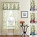 Collections Etc Magnolia Garden Floral Leaf Rod Pocket Window Curtains - Country Cottage Chic Design, Sage, Panel Pair