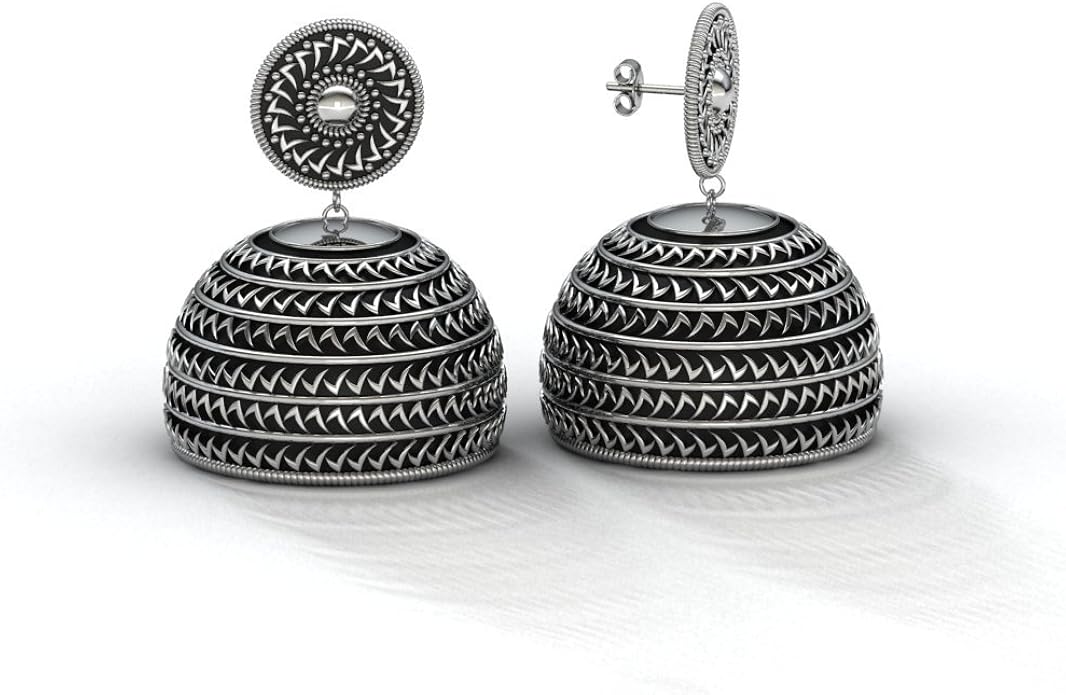 Buy Jhumka Earrings Nirvana Jhumka Silver Caiman Silver Dangle Drop Earring For Women Girls Silver At Amazon In
