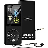 64GB MP3 Player with Bluetooth, Portable HiFi Lossless MP3 Music Players with Speaker, All-in-one Media Player with Video/FM Raido/Recorder/Alarm Clock, Up to 128GB Extension, Supports Random Playback