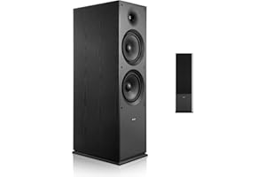 VEVOR Passive Floorstanding Speaker, 2-Way, Floor-Standing Tower Speaker with 1-Inch Tweeter, Dual 8-Inch Woofers, 600W Peak,