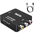 RCA to HDMI,AV to HDMI Converter,ABLEWE 1080P Mini RCA Composite CVBS Video Audio Converter Adapter Supporting PAL/NTSC for T