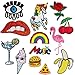 13 Pcs Iron On Embroidered Applique Glitter Sequin Decoration Patches DIY Sew on Patch for Jeans, clothing