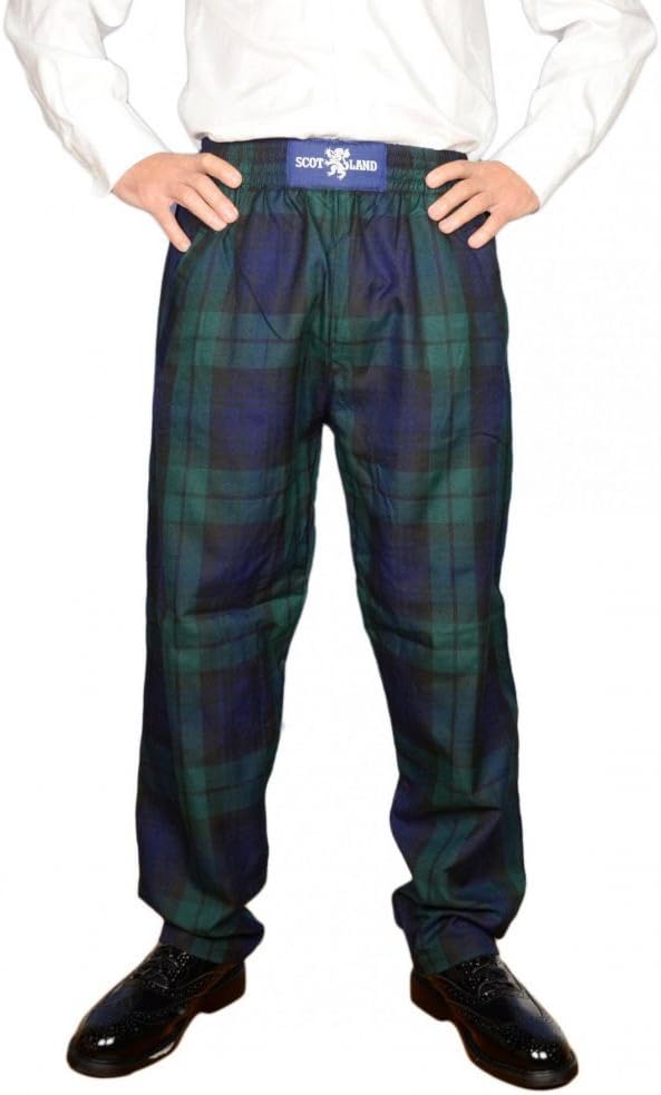 Men's Scottish Donnellis Tartan Golf Trousers/Pants 4 Tartans Available (XX-Large/XXX-Large, Black Watch)