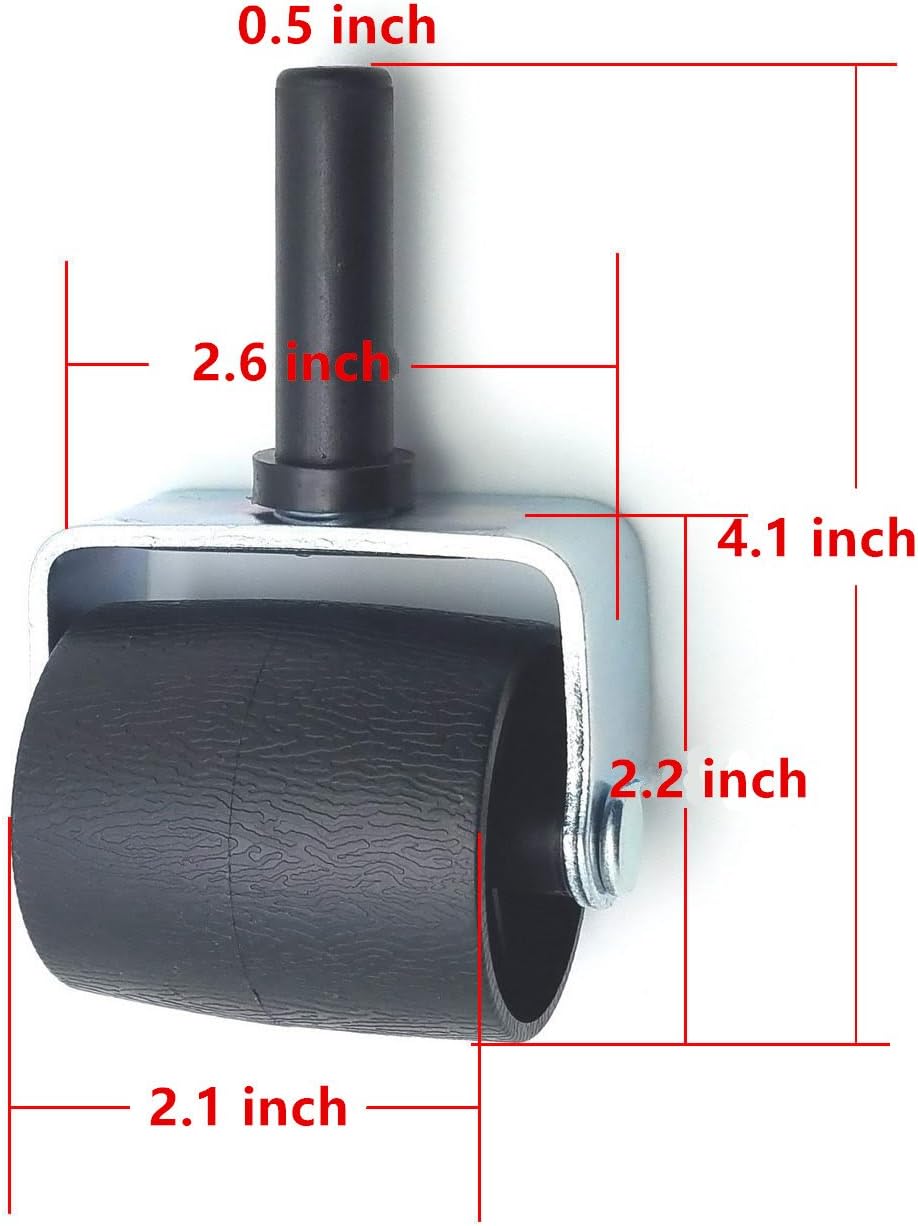 CAFORO Locking Bed Casters Wheels Stem for Bedframe Socket Set of 4