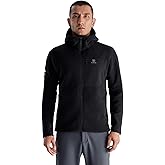 KAILAS Men's Fleece Hooded Full Zip Jacket Lightweight Winter Jacket Polar Warm Coat Pockets Outdoor Jacket