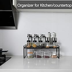 Expandable Cabinet Shelf Organizer Riser for