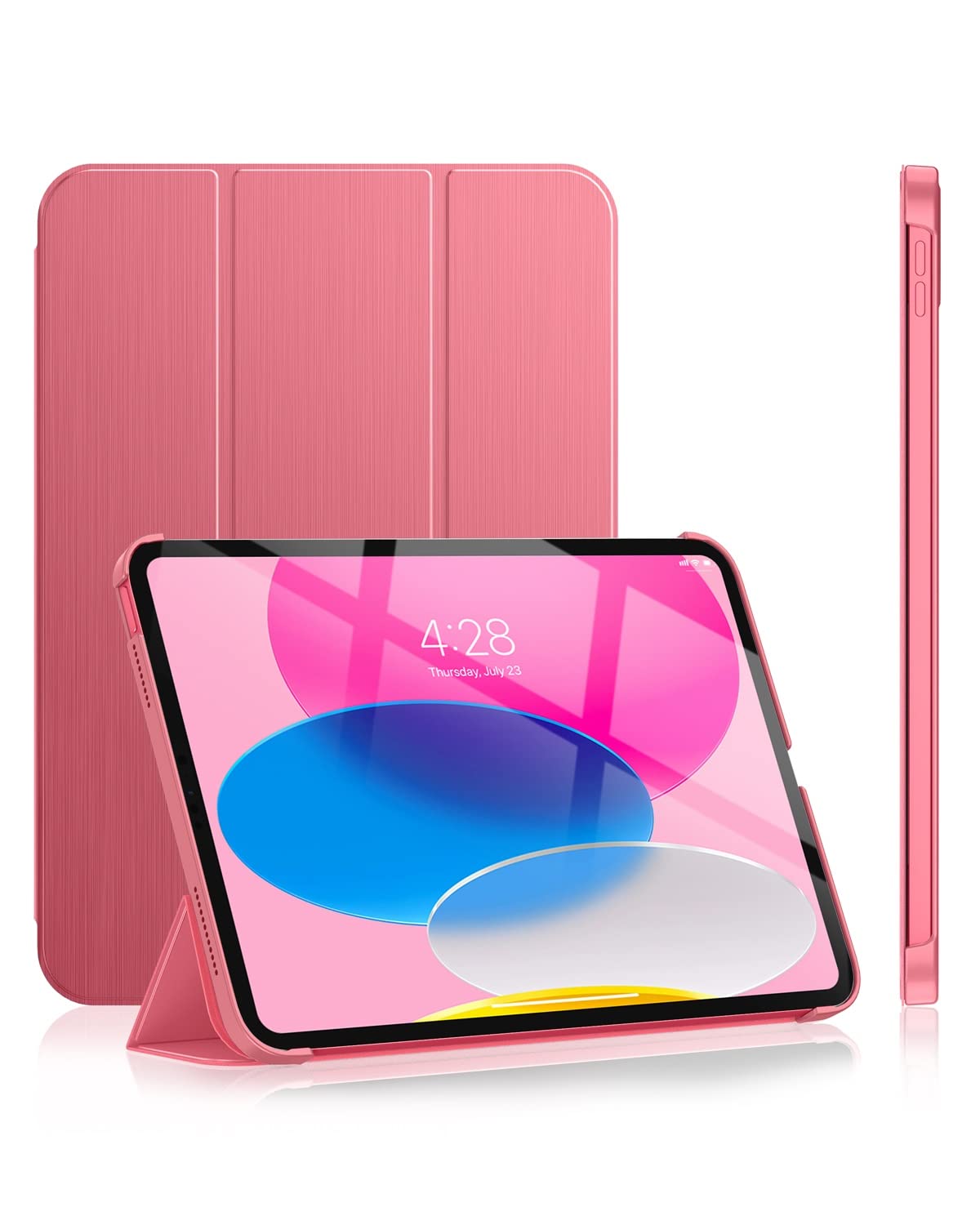 Photo 1 of Soke Case for iPad 11th Generation (A16) 11-inch 2025 & 10th Gen 10.9-inch 2022 - [ Auto Wake/Sleep + Slim Trifold Stand], Protective Hard PC Back Cover for Apple iPad 11/10 - Watermelon