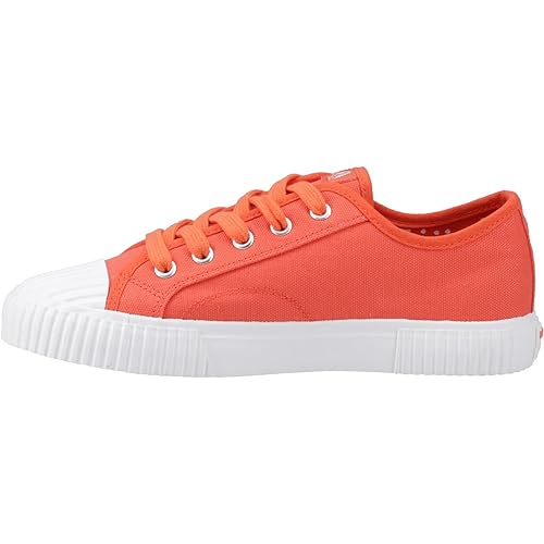 Hush Puppies Women's Freya Canvas Trainer, Orange, 5 UK