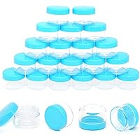 ZEJIA 5 Gram Cosmetic Containers 25pcs Sample Jars Tiny Makeup Sample Containers with lids(Blue)