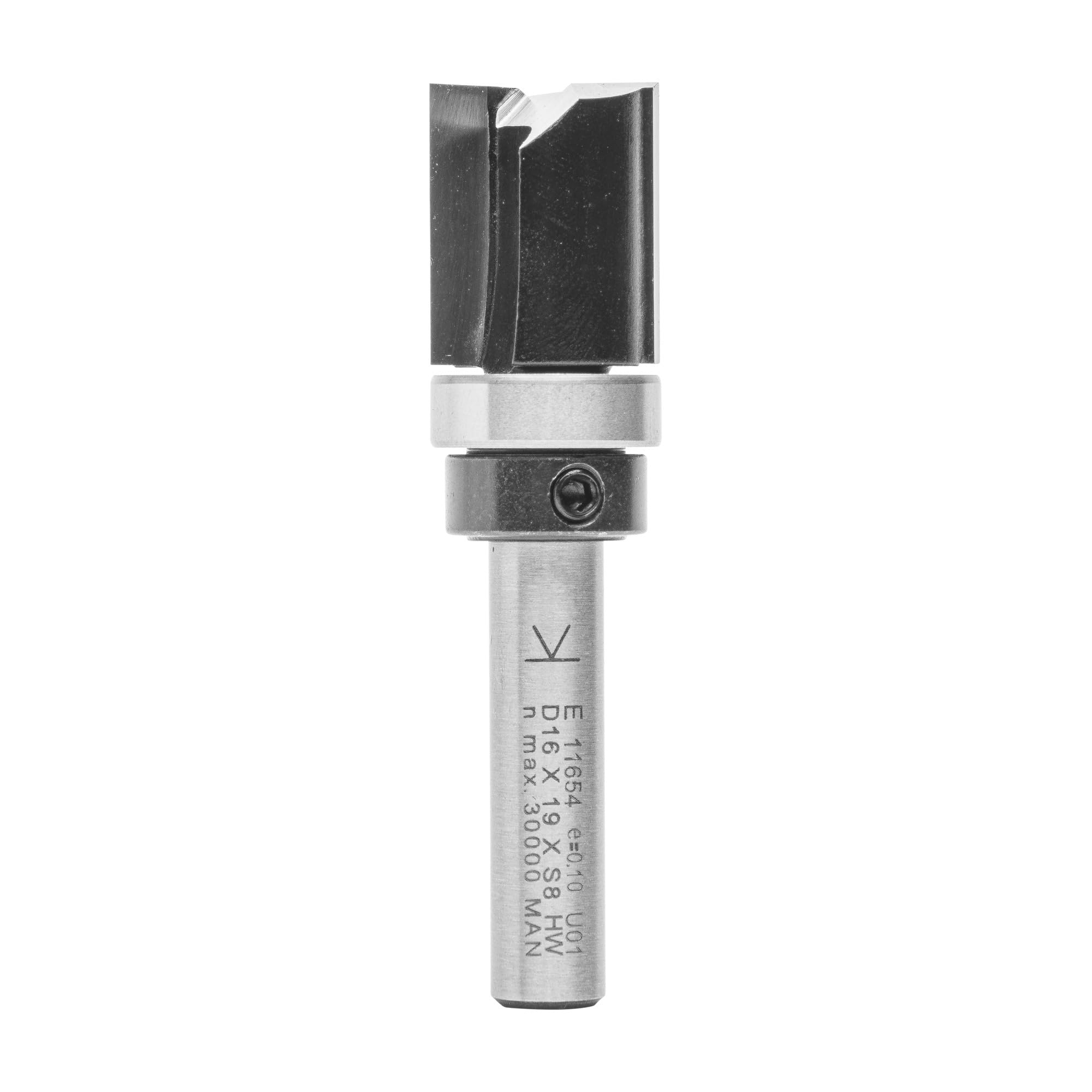 ENT 11654 Trimming Cutter Tungsten Carbide TC, Shank (S) 8 mm, Diameter (D) 16 mm, NL 19 mm, SL 32 mm, GL 56 mm, with Ball Bearing โ image 1