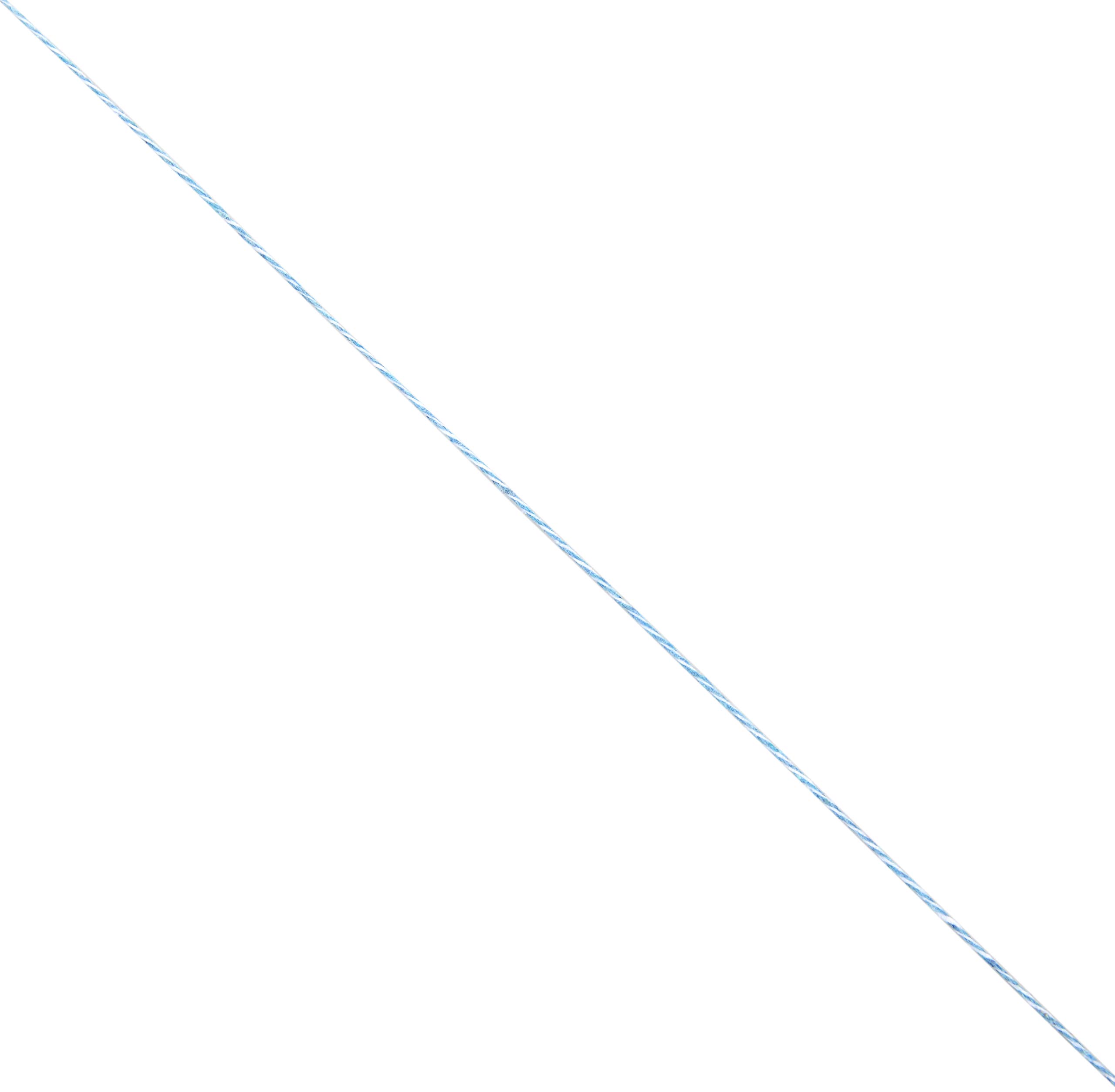 Mopec S101.01.03 Cord 4 Thread x 200 m, Braided Cotton, Blue and White, Textile, One Size