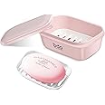 Doter Travel Soap Case, Leakproof Soap Container with Lid, Portable Bar Soap Holder for Traveling, Soap Dishes for Bathroom, Shower, Gym, School, Camping, Vacation, Outdoor