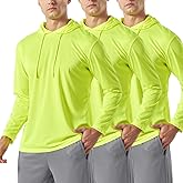 3PC or 6PC Men’s UPF 50+ Sun Protection Lightweight Long Sleeve Hoodie, Quick-Dry SPF UV Shirt for Outdoor Active Wear