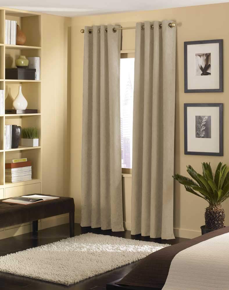Curtainworks Grommet Curtain Panel, Sand, 50" W x 144" L (Pack of 1)