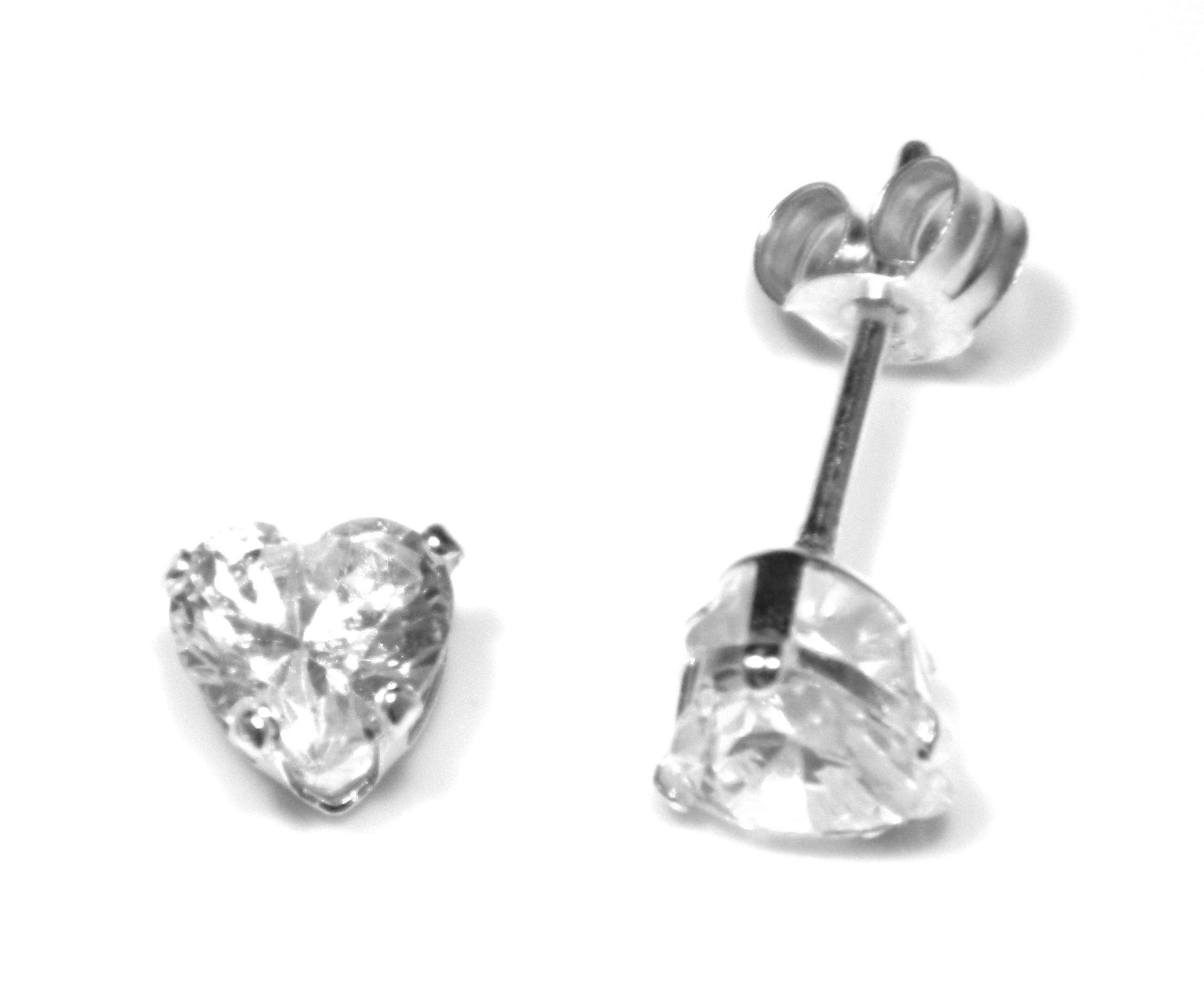 Arranview Jewellery Heart CZ Stud Earring - 925 Sterling Silver — image 1
