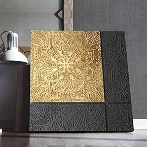 Top Quality Design Stunning Artistry Gold Abstract Painting Artwork for Home Framed