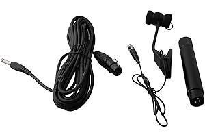 Portable For Music Instrument Microphone with Carrying Pouch 3 Pin and 4 Pin Options Available (B)