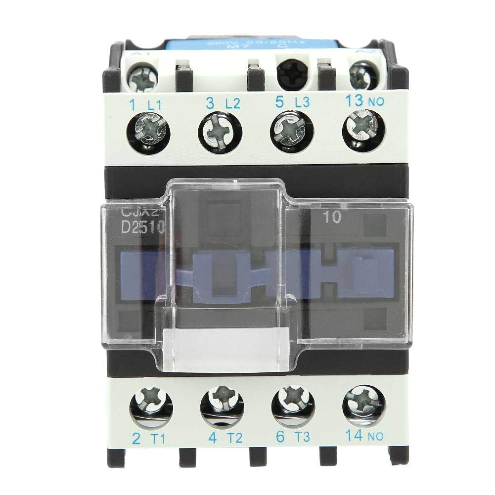 AC Contactor CJX2-2510 Electric Motor Contactor 220V 25A Industrial Motor Power Circuit Breaker Fixed and Rail Mounting