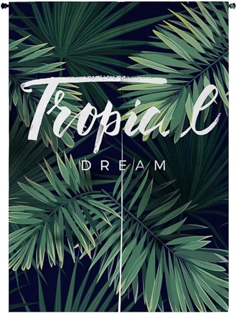 Amazon 暖簾 防炎加工 85x150cm シンプル モダン 観葉植物 植物 葉 暖簾分け キッチン用 北欧風 リビングルーム のれん 60 のれん街 姫路 のれん 工作 のれん オンライン通販