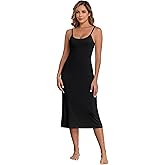 Qzzater Long Slip Dress for Women Adjustable Spaghetti Straps Full Slip for Women Under Dresses Cami Midi Dresses Nightgown