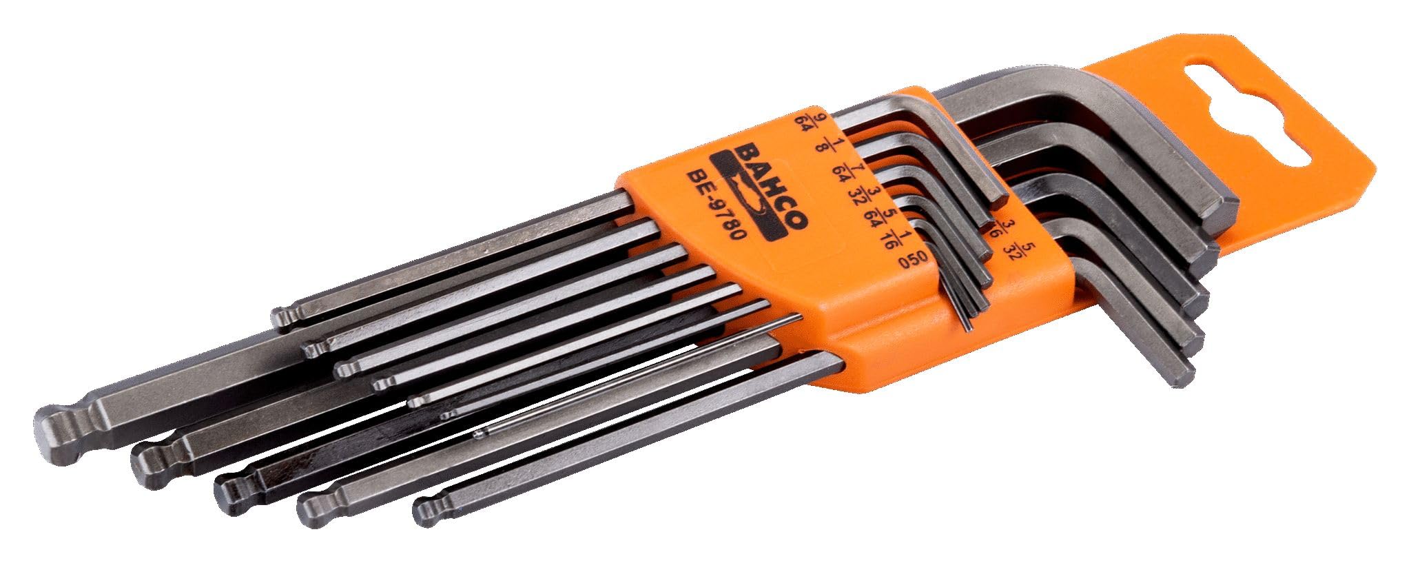 Bahco BE-9780 Hexagon Offset Screwdrivers Set, Black/Orange
