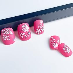 White Flower Nail Art Decal Stickers for Women