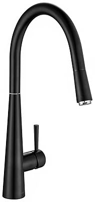 AguaStella Grifo de cocina abatible negro mate