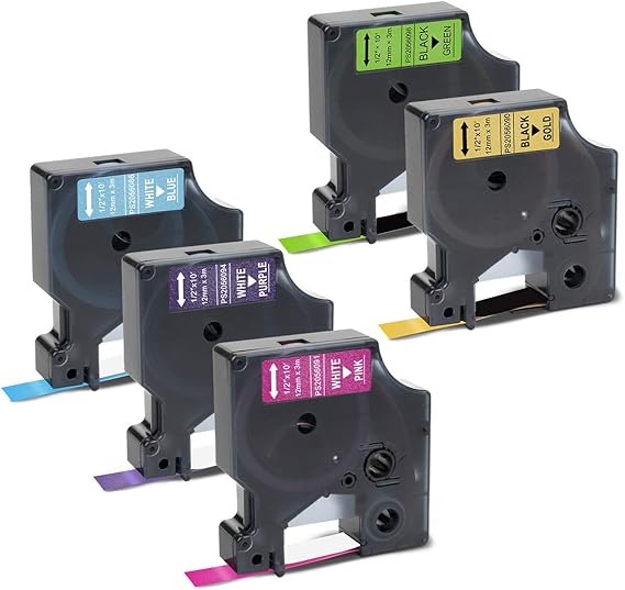 Pristar Compatible for DYMO Label Tape Replace Tape for