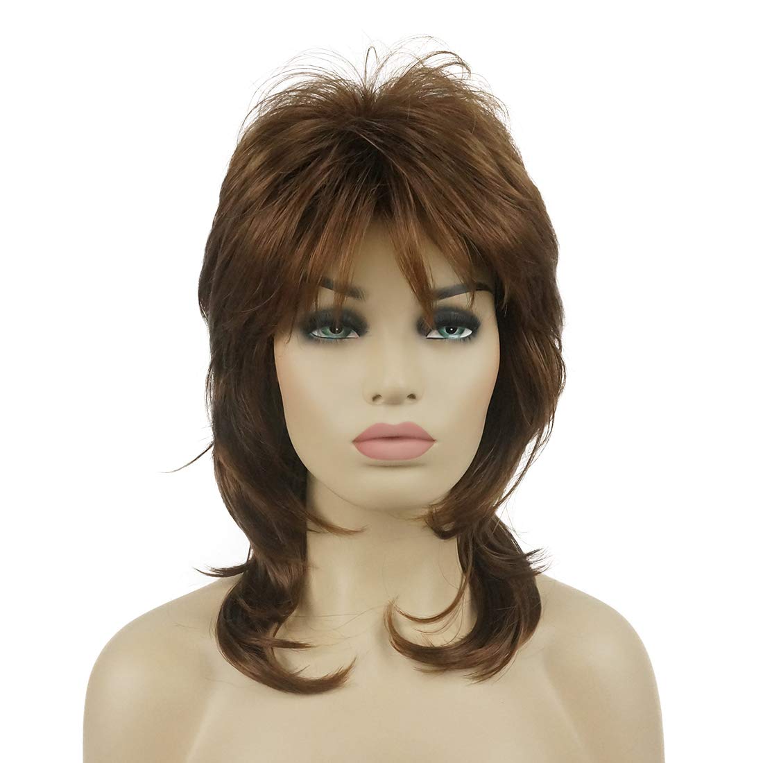 Lydell Long Soft Shaggy Layered Medium Auburn Wig Classic Cap Full Synthetic Wigs
