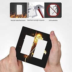 2 Gang Double Decora/GFCI Device Wall Plate Black