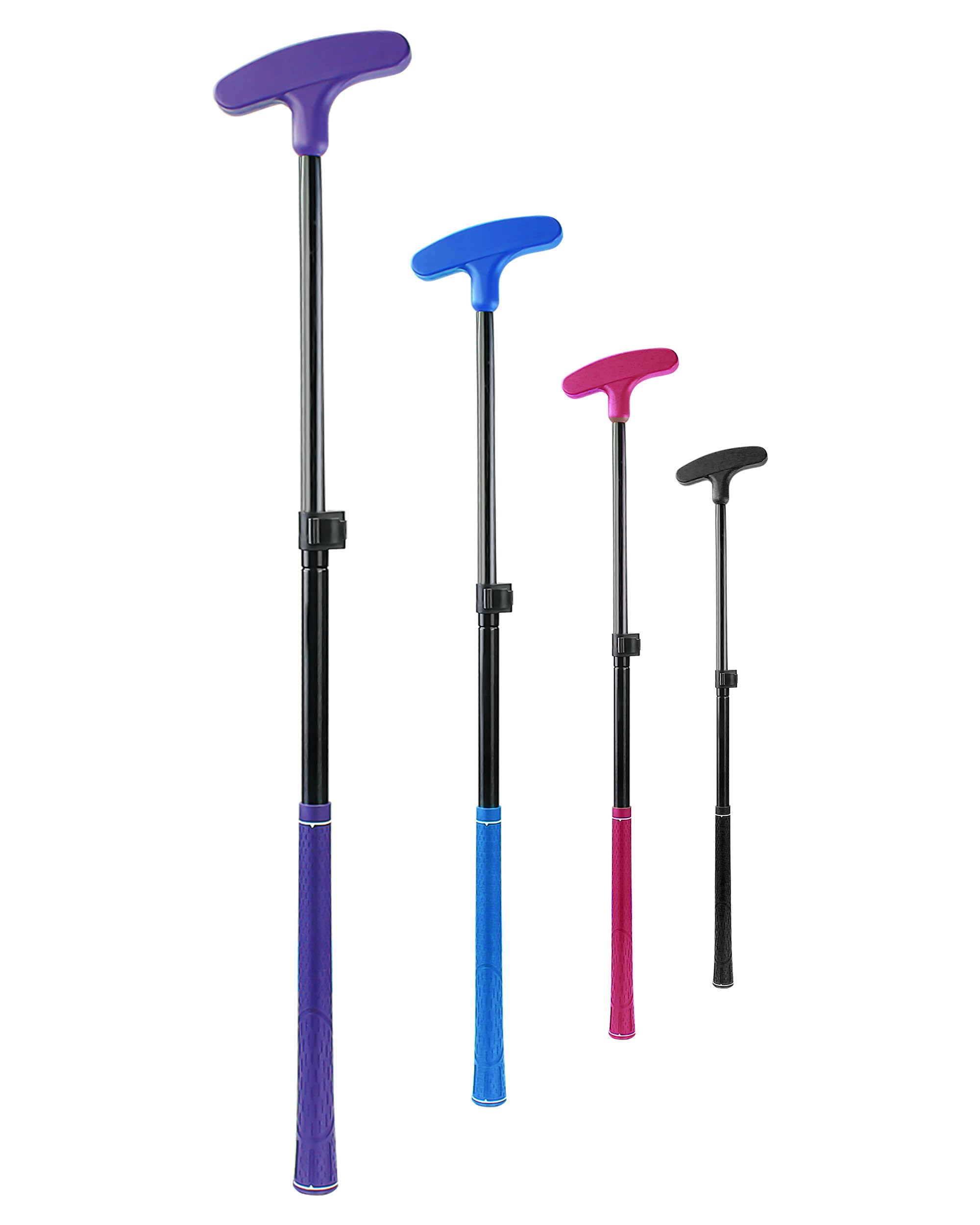 KOFULL Golf Putter 4 or 2 PCS, Mini Golf Putter Adjustable to Perfectly Height, Retractable Shaft, Two-Way Putters for Right or Left Handed, Suitable for Family Golf Putting Game, 21–36 inches