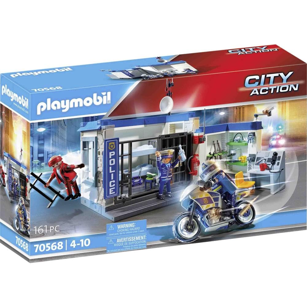 Playmobil 70568 Police Poste de Police et cambrioleur- City Action- Les policiers- Police Poste de Police