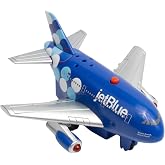 Daron jetBlue Pullback Airplane Toy with Lights &amp; Sounds | Officially licensed, pullback action, flashing LED lights, jet sounds, batteries included, durable plastic material