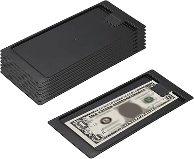 PATIKIL Check Holder Tray Waitress Clip Plastic Black 8 Pack Restaurant Bar