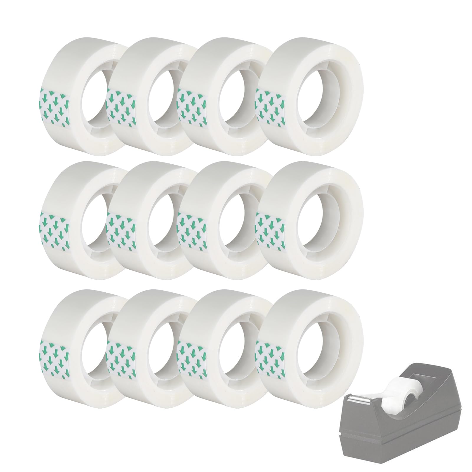 Photo 1 of 12 Rolls Magic Tape Refills Compatible with Scotch Dispenser, 1180 Inches Total Length, Engineered for Repairing, Gift Wrapping Tape Refill Roll for Office, Home, School