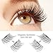 Magnetic False Eyelashes by Fstyle,Reusable Fake Eyelashes Natural Look,Eye lashes Extension Ultra Thin Fiber No Glue Allergy,Cruelty Free,1 Pair 4 Pieces Handmade (Half Long Ultra Thin)