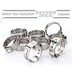 PADTON 50 Pack 5/8 Inch Stainless Steel PEX Cinch