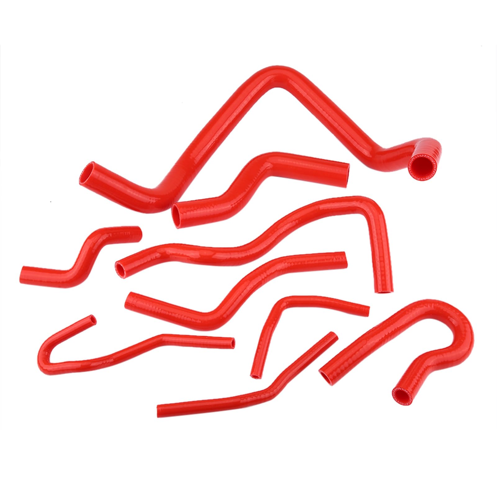 Photo 1 of Radiator Hose? Radiator Hose For D15 D16 Sohc Eg/Ek 1992-2000 Molded Products? 9Pcs Red Silicone Auto Radiator Hose Kit For D15 D16 Sohc Eg/Ek 1992-2000(Red)