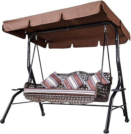 Columpio De Porche, Columpio con Dosel para Dos Personas con Cojín