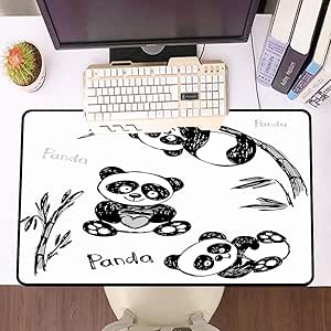 Alfombrilla Raton Grande Gaming Mouse Pad,Flecha, Panda Alegre Poses