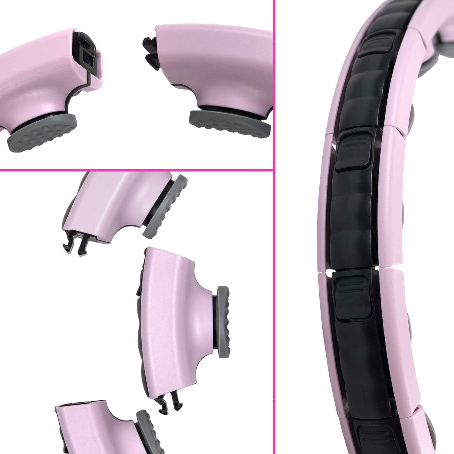 FYGL Smart Weighted Hula Hoop for Adults Exercise Fitness Hoop, 2 in 1 Abdomen Fitness Massage Hoops, 16 Detachable Knots with Drawstring Backpack, Great for Mother's Gift (Winsome Orchid) : Sports & Outdoors