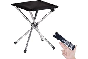 KOKSRY Camping Stool,Small Folding Chair,13.8" Lightweight Folding Stool Compact Backpacking Stool with Carry Bag