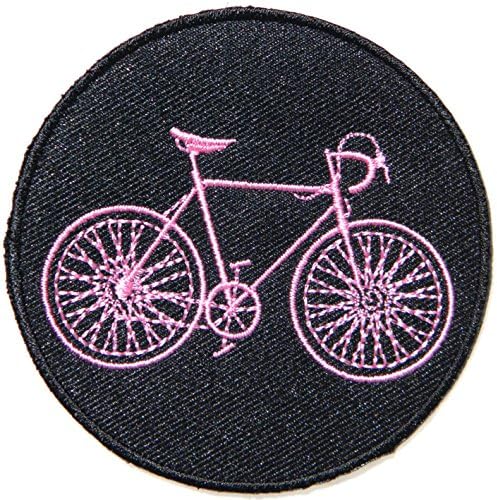 Pink Bicycle BMX Mountain Road Bike Suit Jacket T-shirt Patch Iron on Embroidered Applique Sign Gift