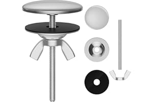 HLDGRAS 2 Inch Kitchen Sink Faucet Hole Cover, Stainless Steel Wash Basin Kitchen Sink Tap Hole Plate Stopper,Blanking Metal Plug Silver Faucet Plug Covers for Leakage Prevention,Sealed Decoration