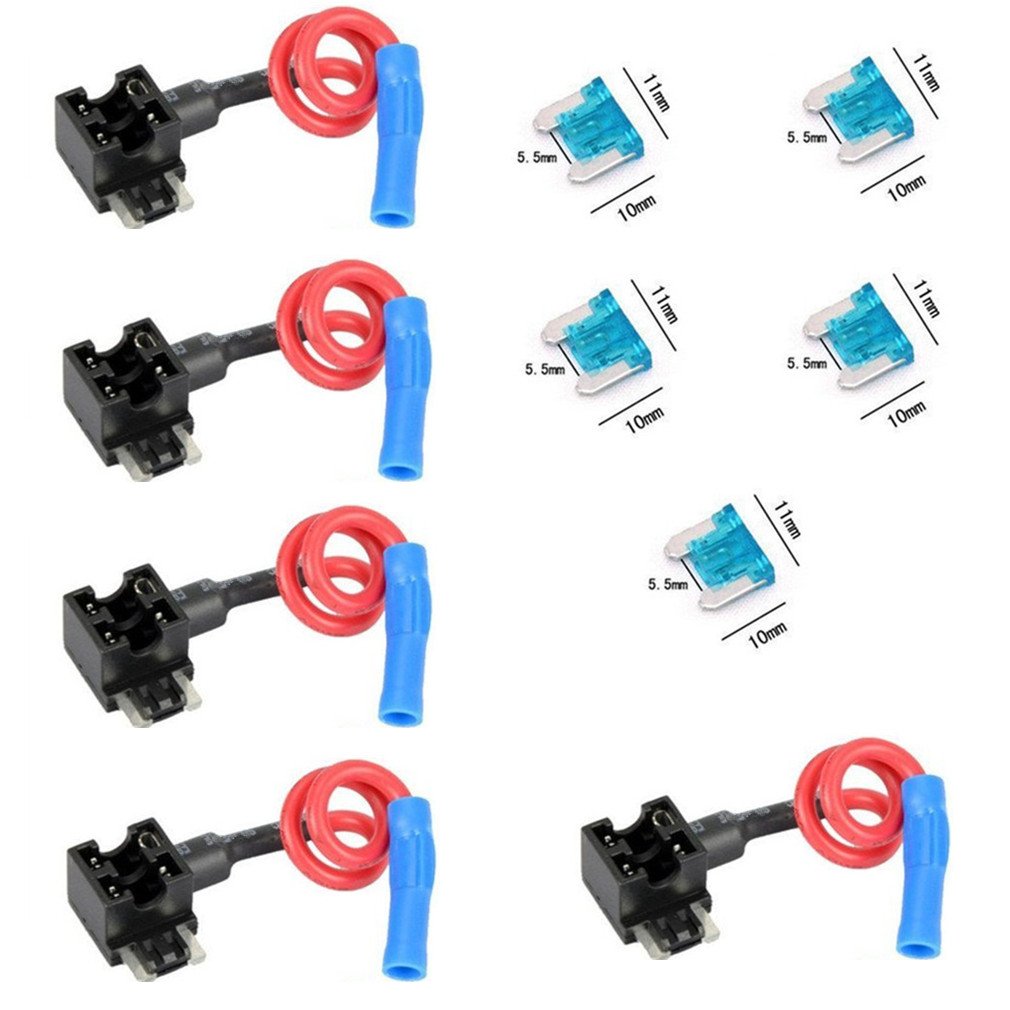 Amazon.com: Qiorange 12v Car Add-a-circuit Fuse ACN TAP Adapter Low Profile  Blade Style Fuse Holder Pack of 5: Automotive