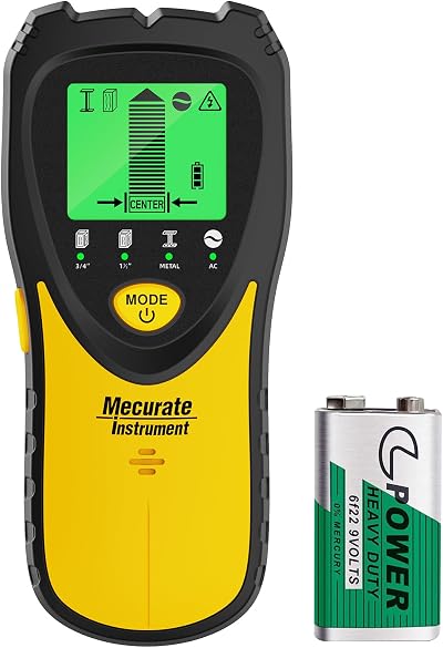 Mecurate 5-in-1 Stud Finder with LCD Display Wall Scanner (LeMon)
